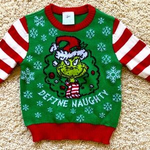 Kids The Grinch Dr. Seuss Christmas Sweater 4T